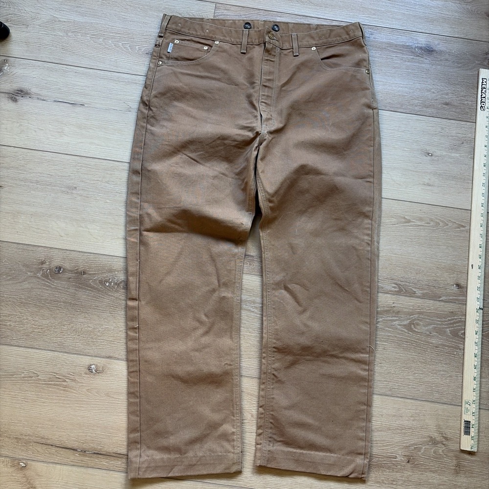 Vtg 80s Carhartt Duck Canvas Pants Men's 42x32 UNION MADE USA Logger‎